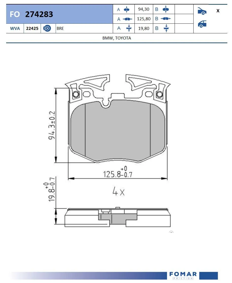 Brake Pad Set, disc brake